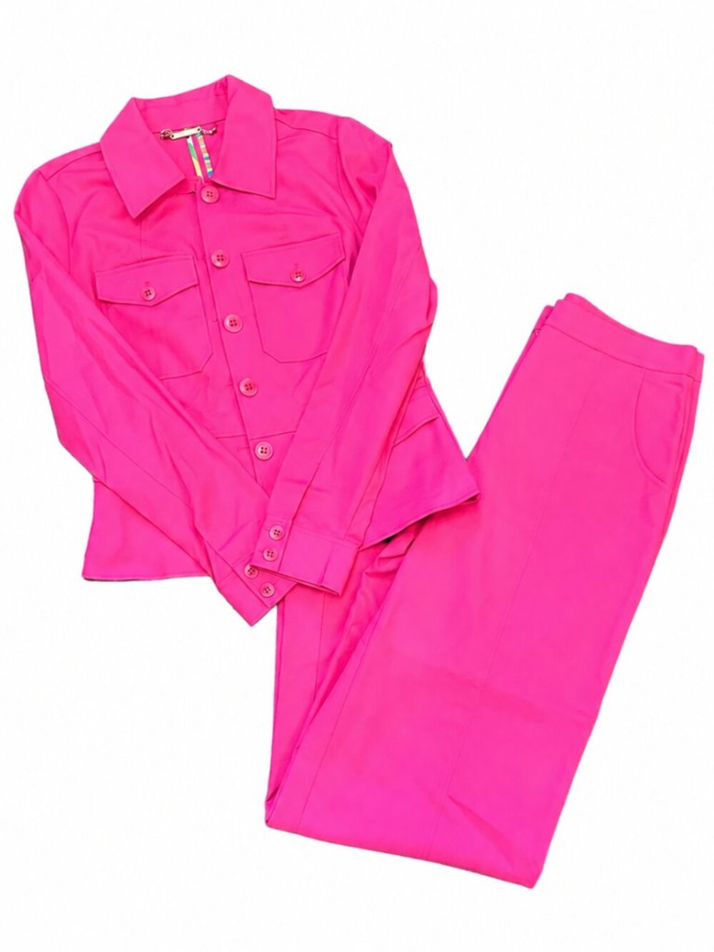 Trina Turk Bright Hot Pink Jacket/Pants Set